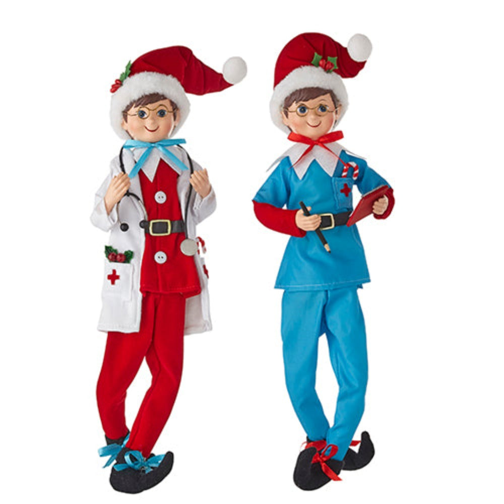 16" Posable Doctor Elf - Christmas Health Helper