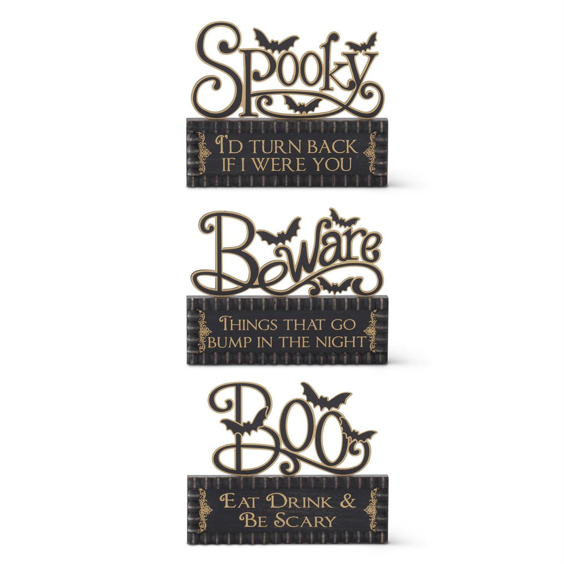 7.75 by 9.5-inch spooky Halloween brick cutout sign