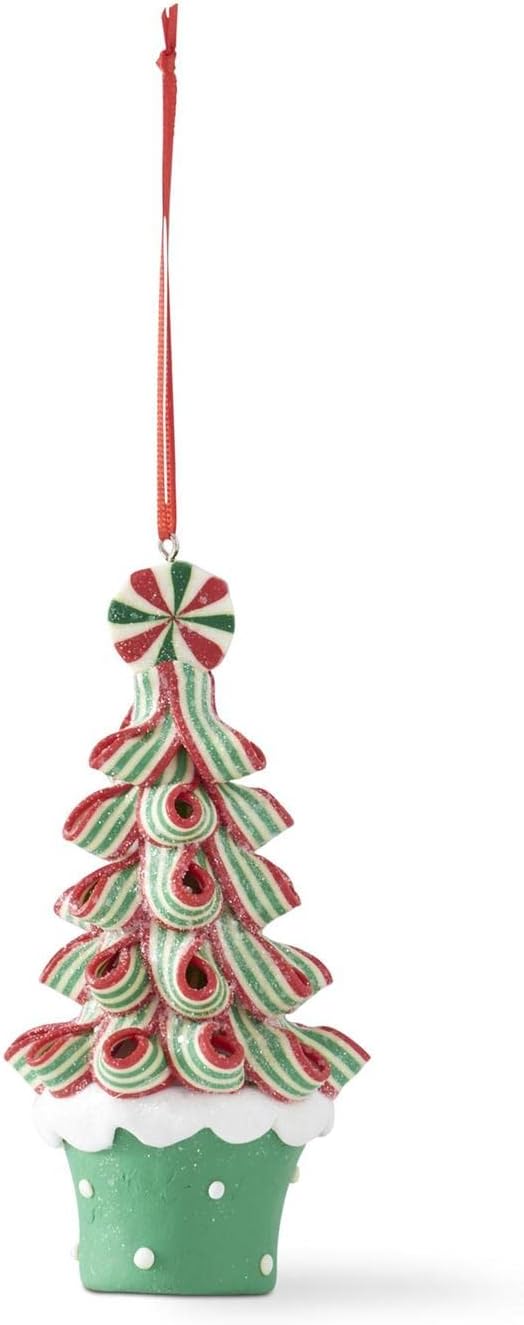 5.25" Candy Tree Ornaments – Set of 3 Sweet Christmas Decorations