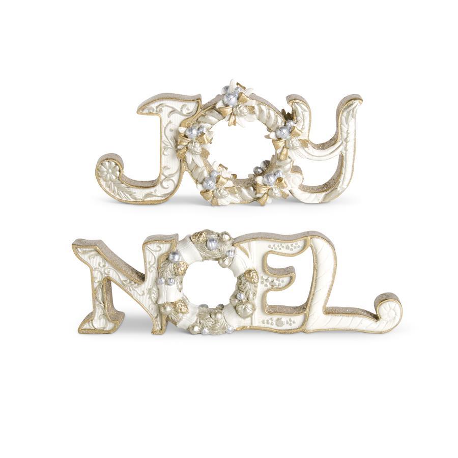 3.25" Tabletop Cutouts with Wreath – Set of 2 Styles for Christmas Home Décor