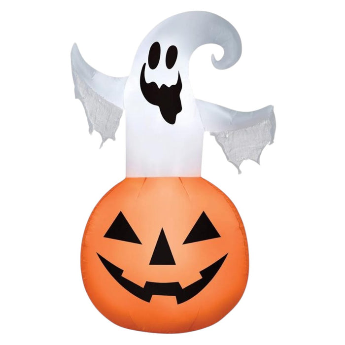 53-inch LED ghost in jack-o'-lantern Halloween yard inflatable