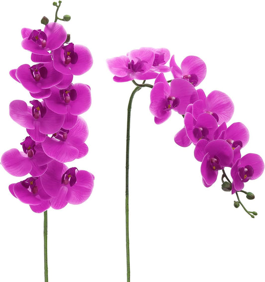 Real Touch Phalaenopsis Orchid Stem - Purple-2 PCS