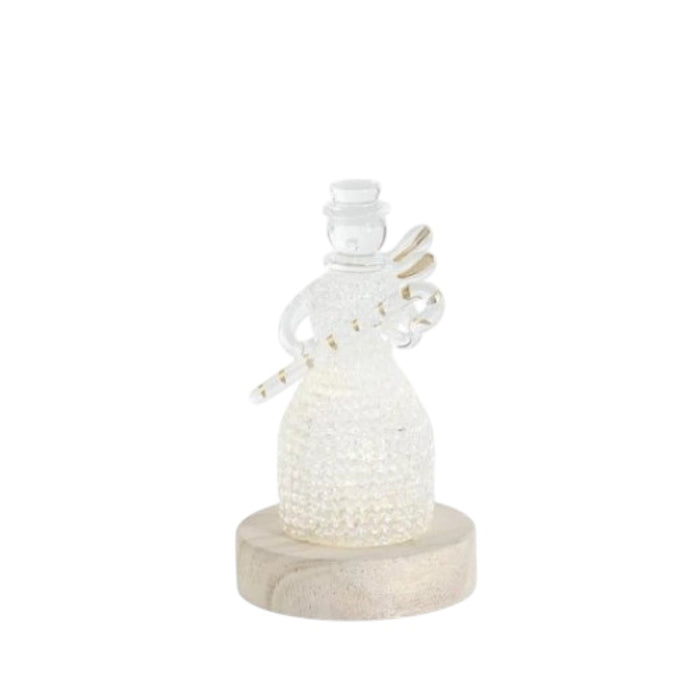 6-inch LED spun glass snowmen with timers