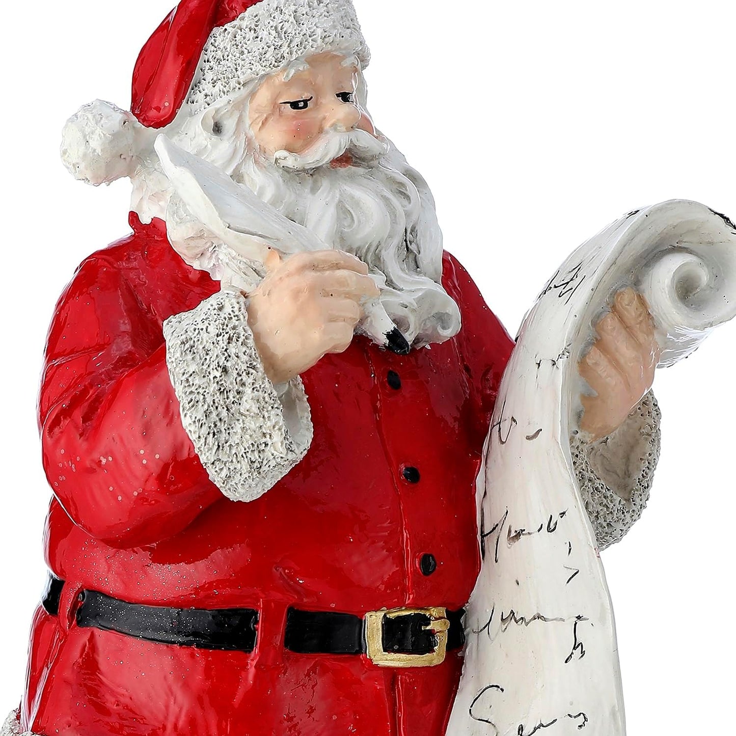 10" Santa Checking His List Twice – Festive Christmas Holiday Figure