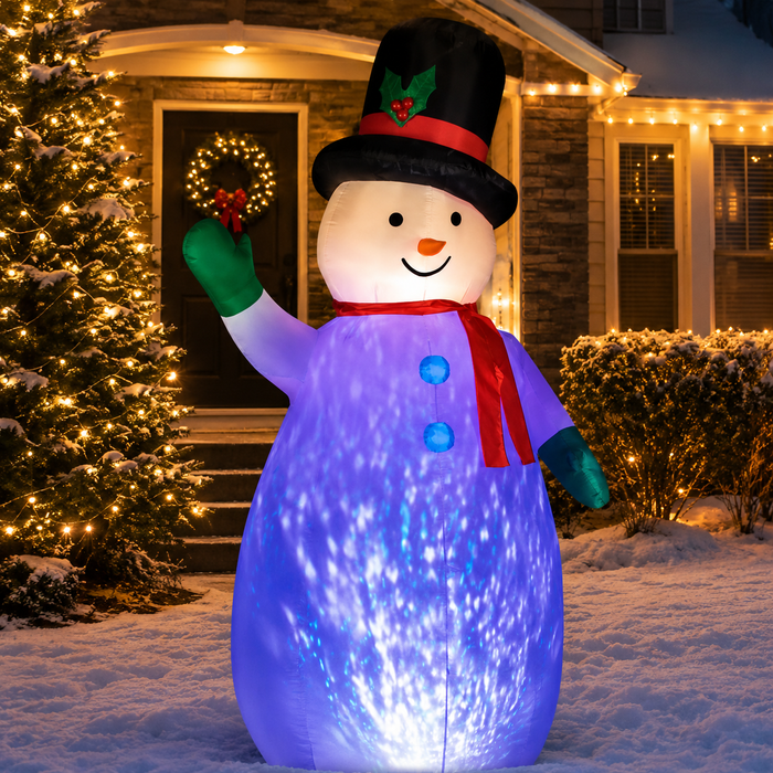 7.5-foot LED projection inflatable snowman Christmas yard decoration