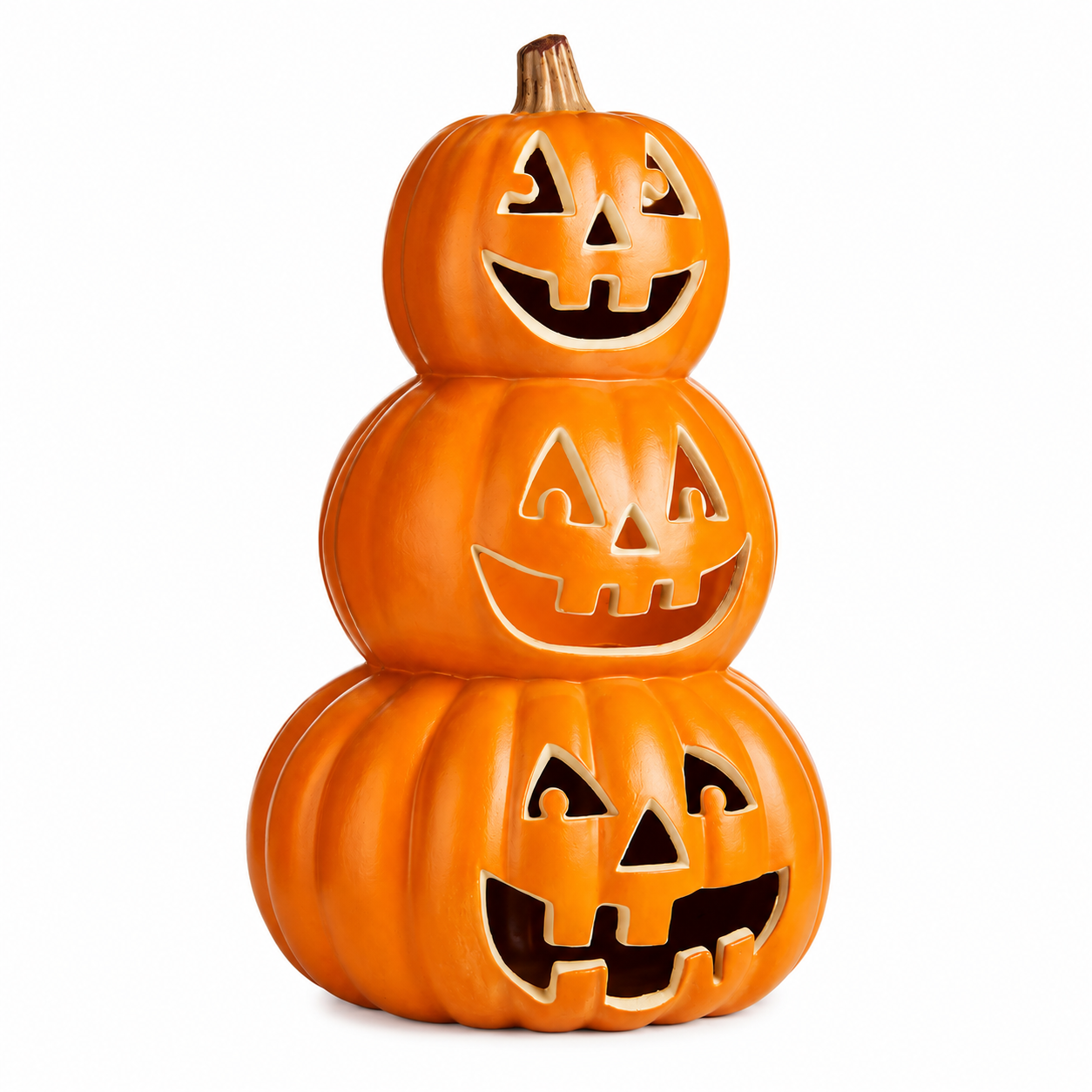 16" LED Pumpkin Stack Blow Mold Halloween Decoration