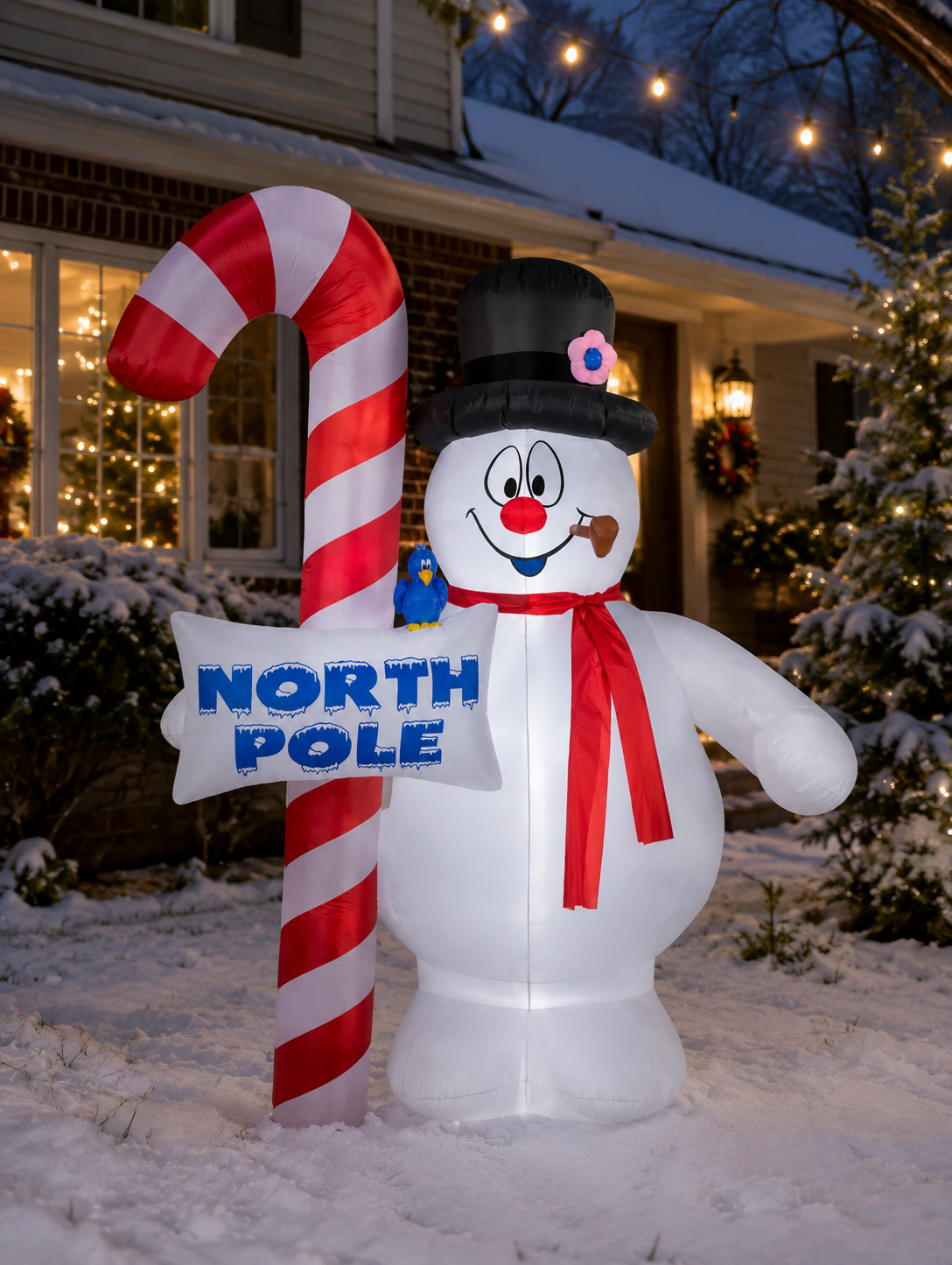 9.5' Light-Up Frosty the Snowman Inflatable