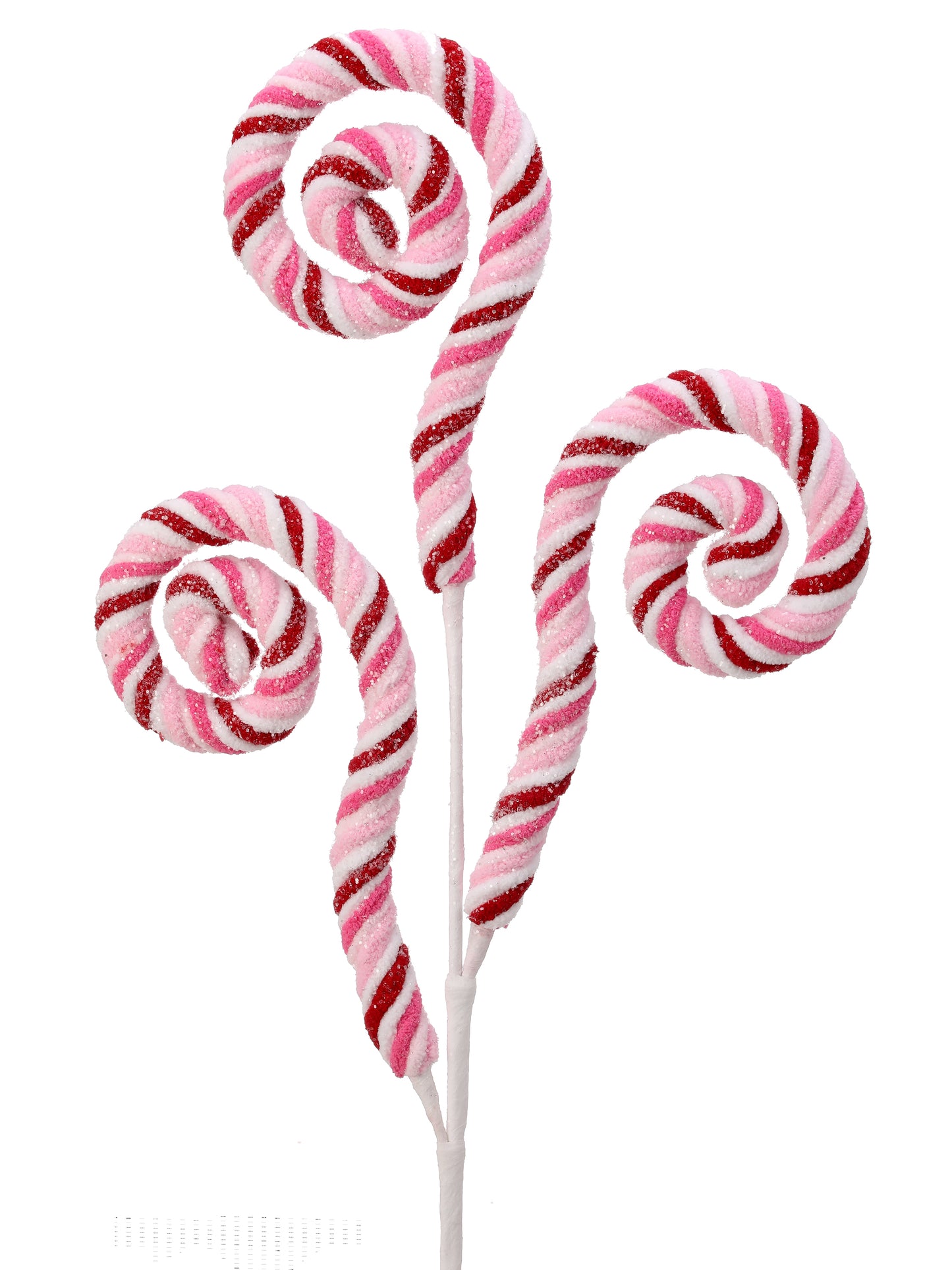 28" Chenille Glitter Curly Q Spray - Whimsical Christmas Decoration