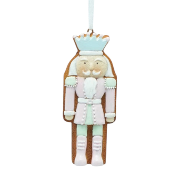 4" Royal Nutcracker Gingerbread Ornament – Pastel Cookie Christmas King