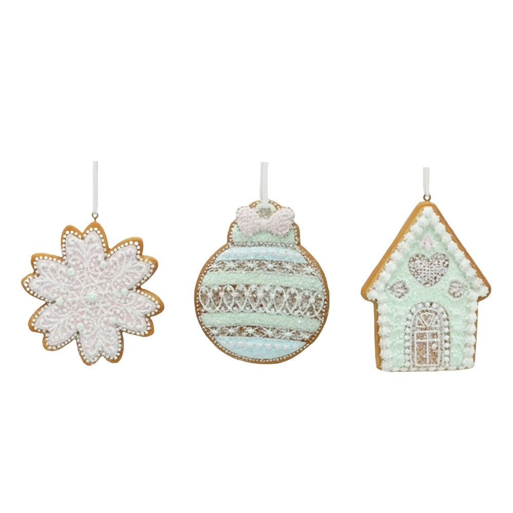 4" Gingerbread Ornament - Pastel – Sweet Christmas Tree Decoration