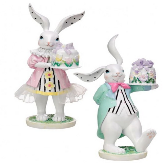 Easter Bunny W/Mini Cake 2as 9"