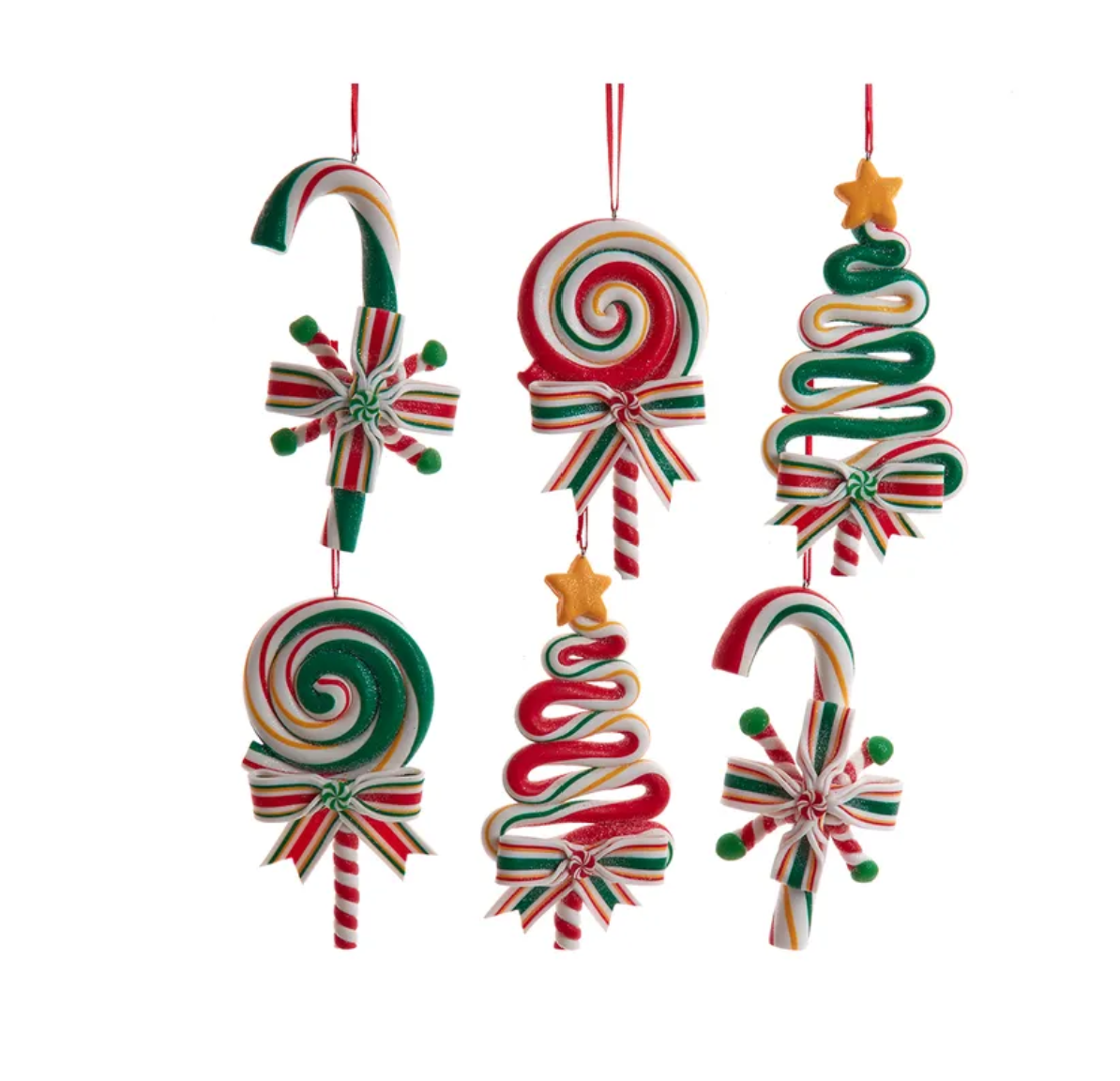 5.25" Candy Ornaments Assortment – Sweet and Festive Christmas Decorations