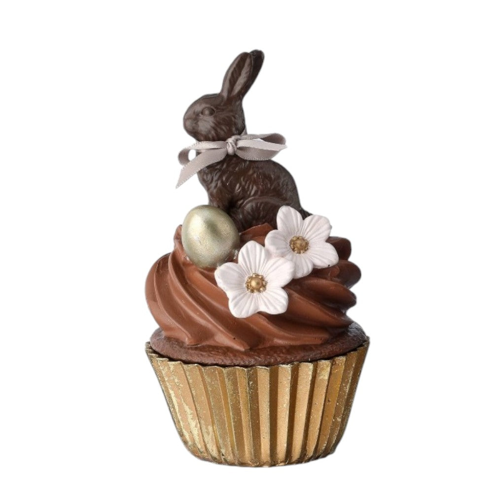 6" Chocolate Bunny Cupcake Decor – Easter & Spring Display