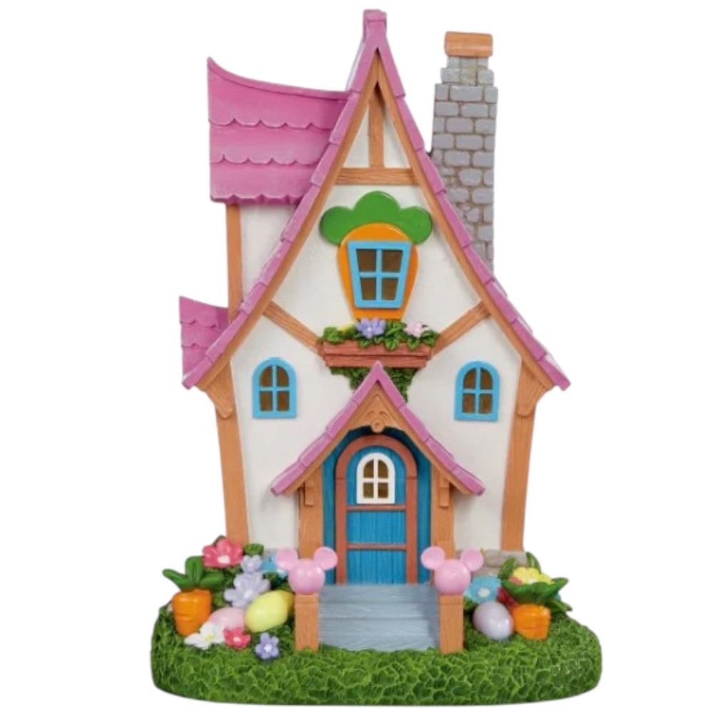 Disney Easter Village Set with Bunny Figurines – Spring Decoration