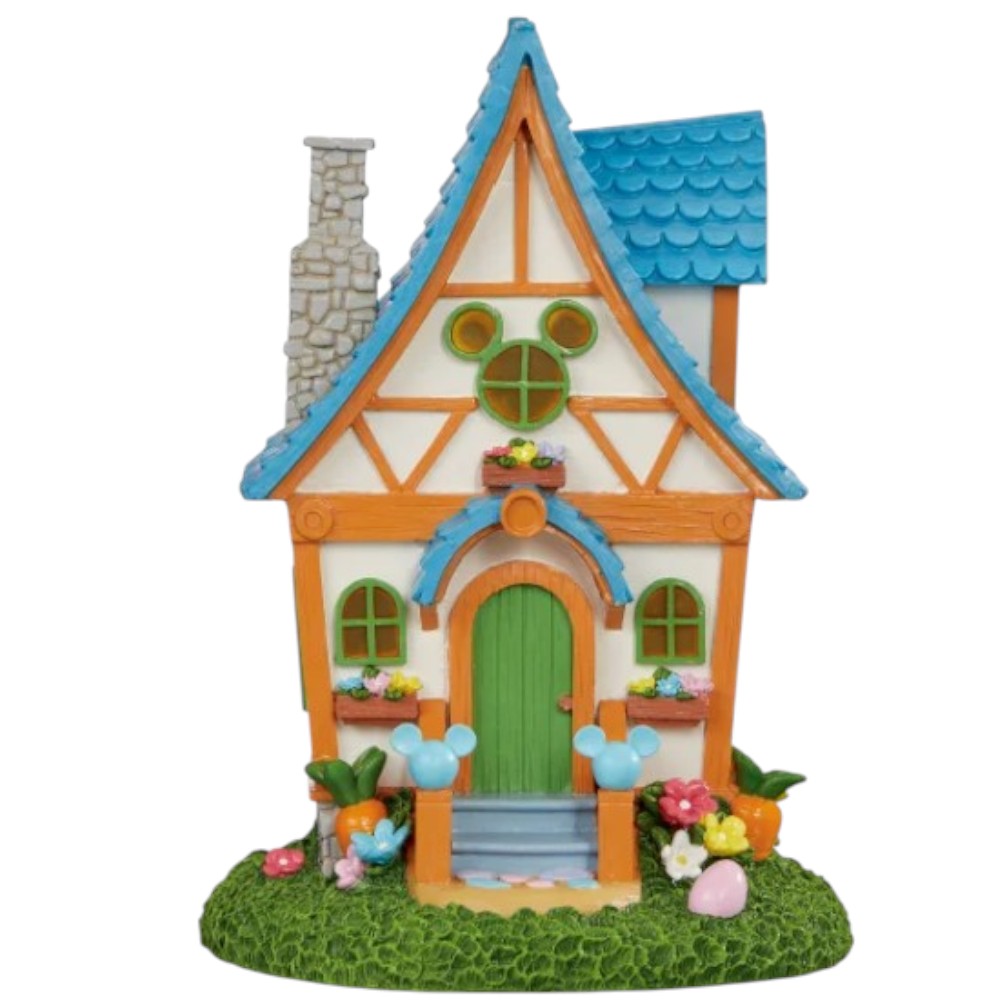Disney Easter Village Set with Bunny Figurines – Spring Decoration
