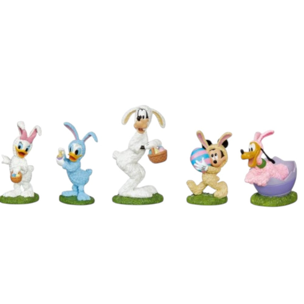 Disney Easter Village Set with Bunny Figurines – Spring Decoration