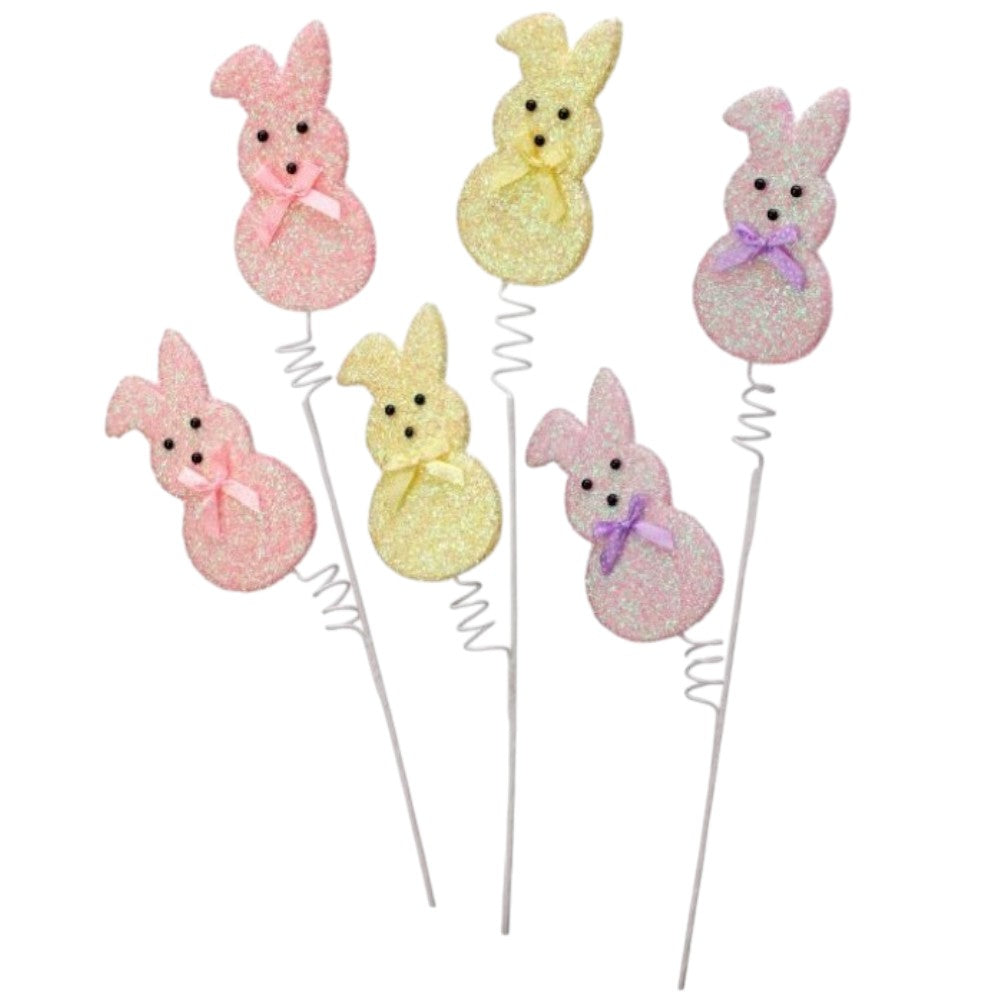 27" Pink Easter Bunny Peep Pick – Pastel Spring Decoration