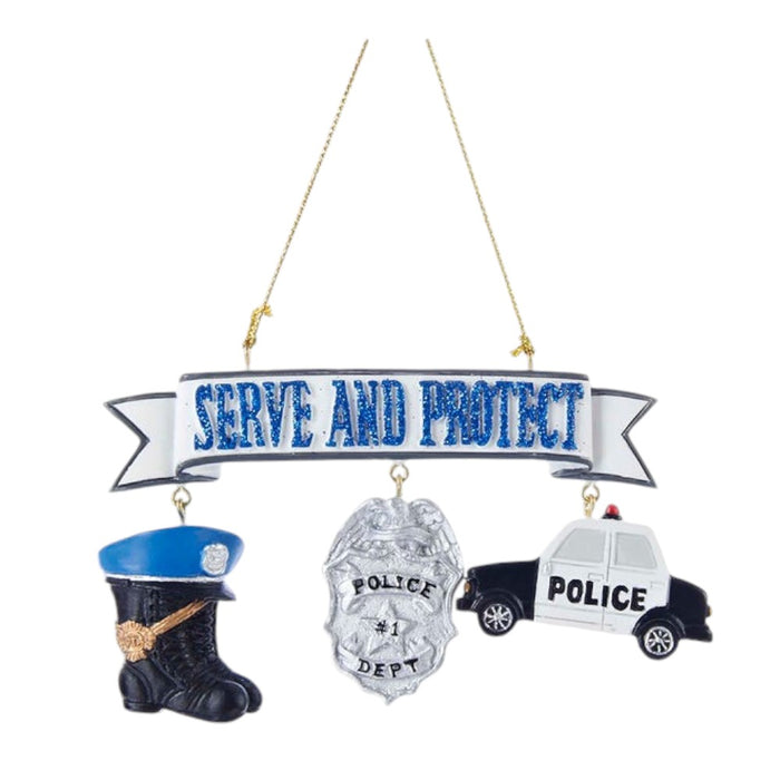 4" Policeman with Dangles Christmas Ornament