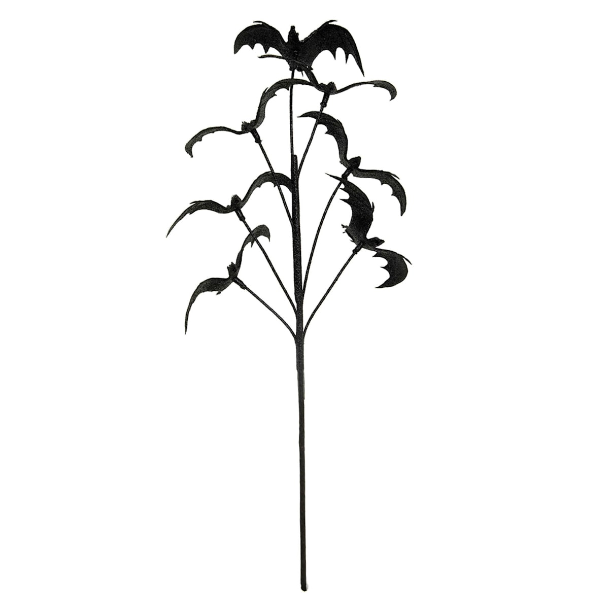 20" Black Fabric Bat Halloween Floral Pick Decoration