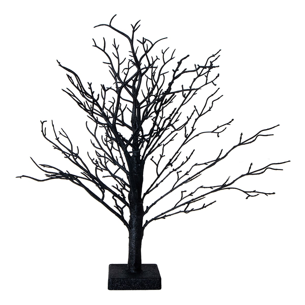 19" Black Spooky Halloween Tabletop Tree Decoration