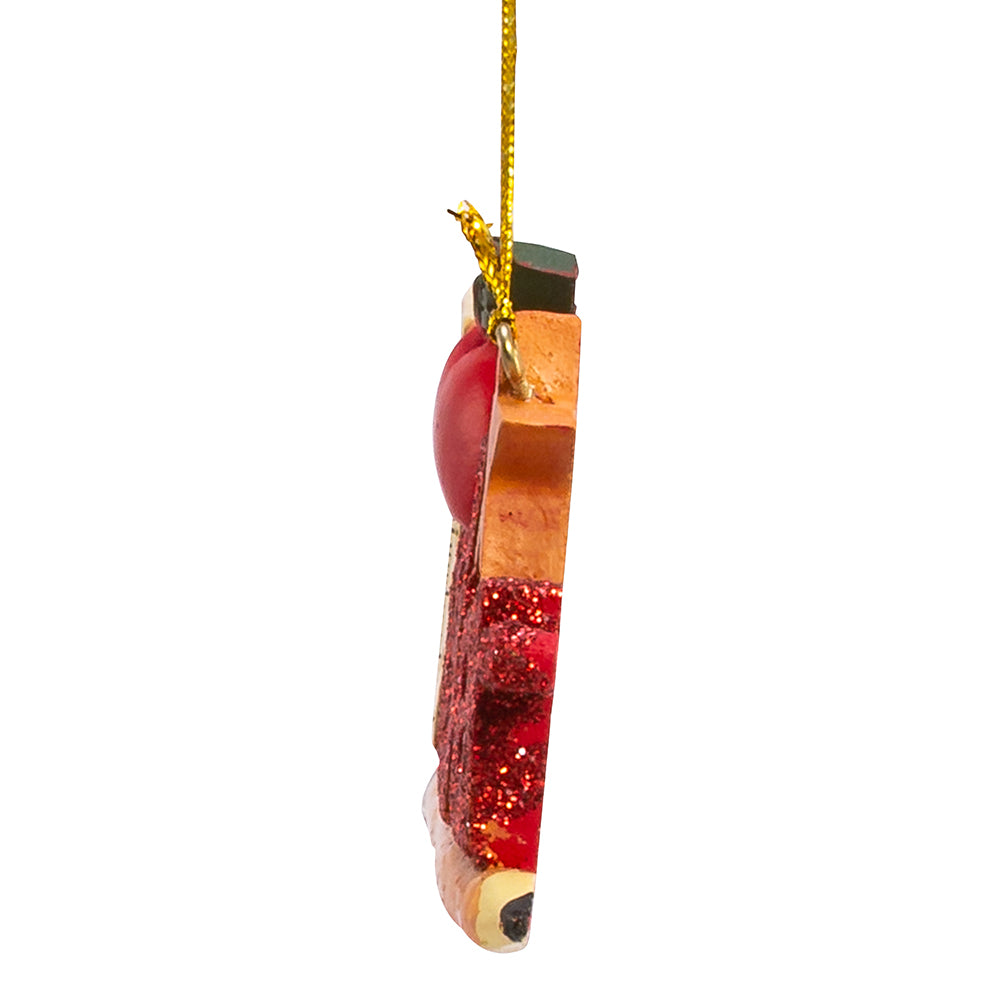 5" Red Glitter 'Teacher' Ornament – Festive Christmas Decoration for Educators