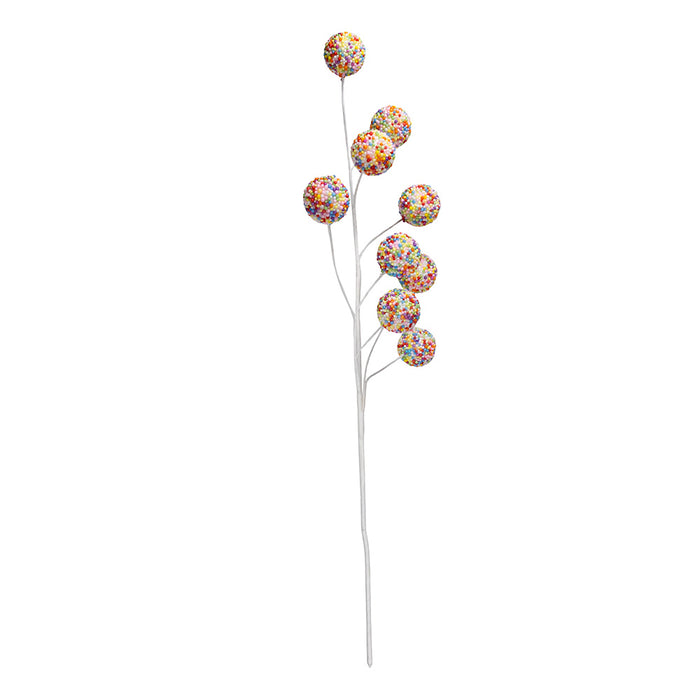 25.5-inch glittered ball Christmas spray