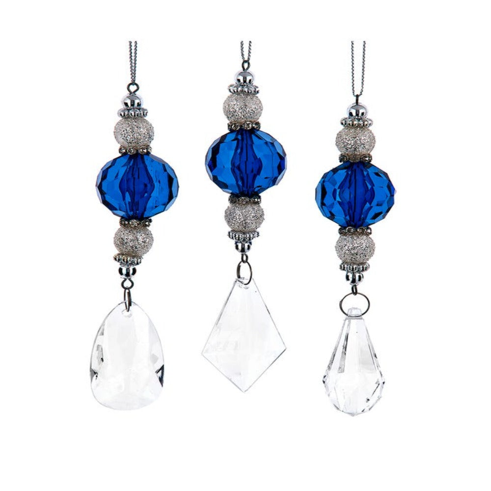 5.5" Dangle Ornaments – Set of 3 Assorted Elegant Christmas Decorations