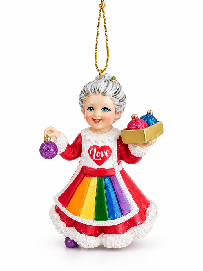 3.5" Pride Mrs. Claus Christmas Ornament