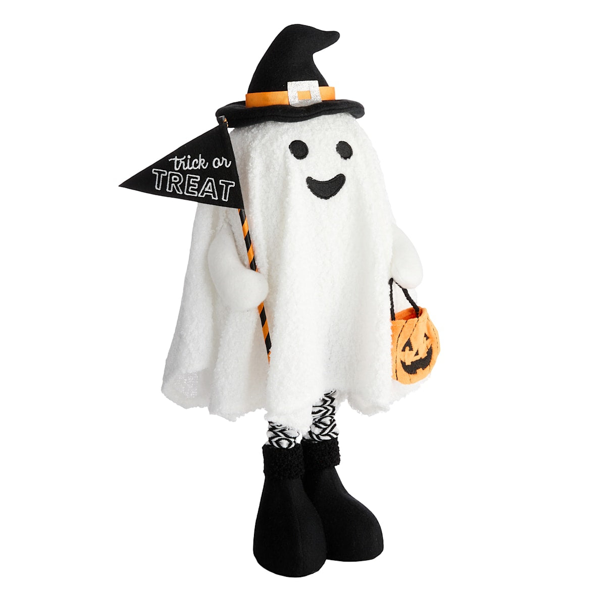 28.5" Extendable Standing Ghost Halloween Decoration