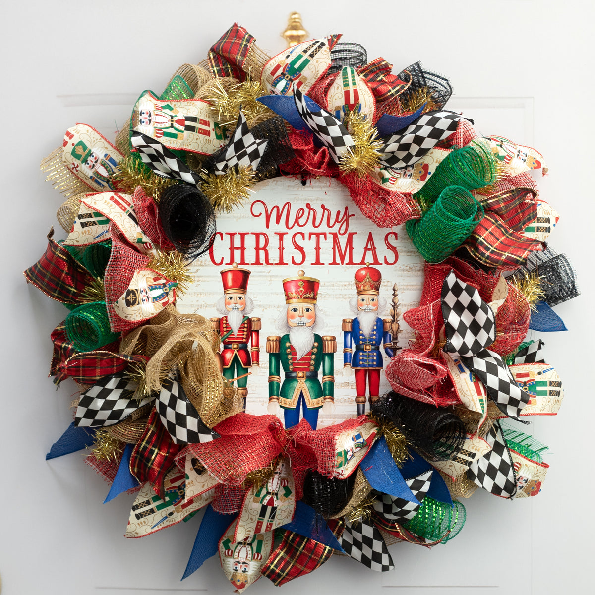 12" Nutcracker Metal Wall Sign – Vintage Merry Christmas Holiday Accent