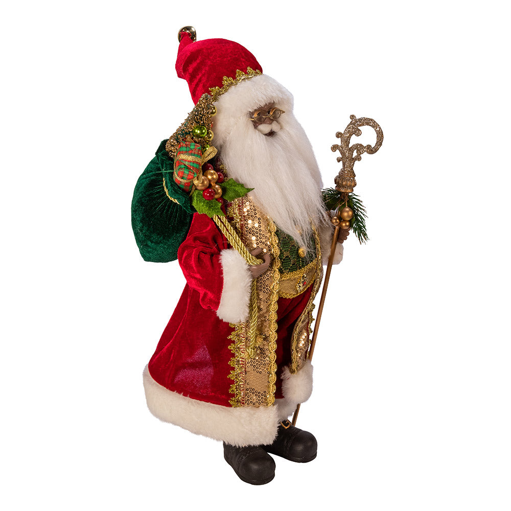 18" Kringles African American Santa: Elegant Christmas Decoration for a Diverse Celebration