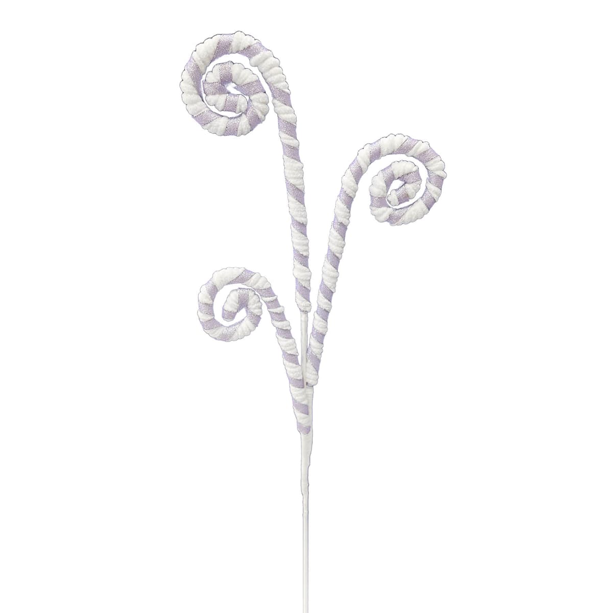 28" Pastel Curly Candy Cane Stem-Christmas Decoration Pick