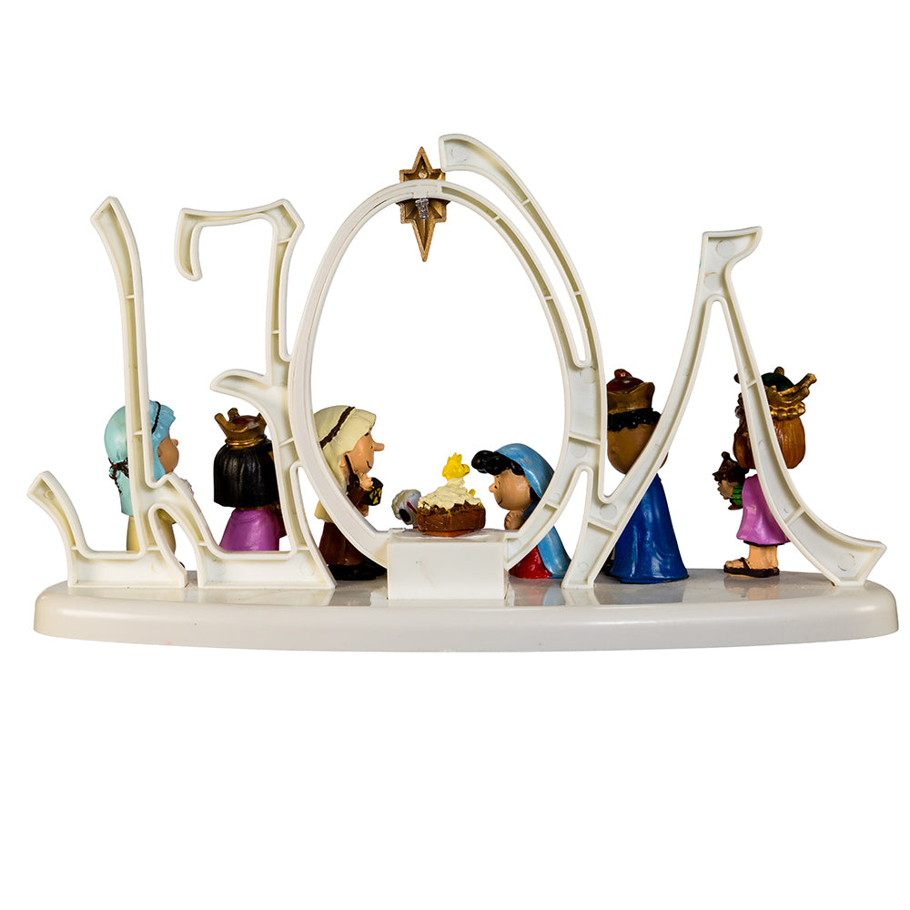 10" Peanuts® LED Lighted Nativity Scene – Battery-Operated Christmas Decoration