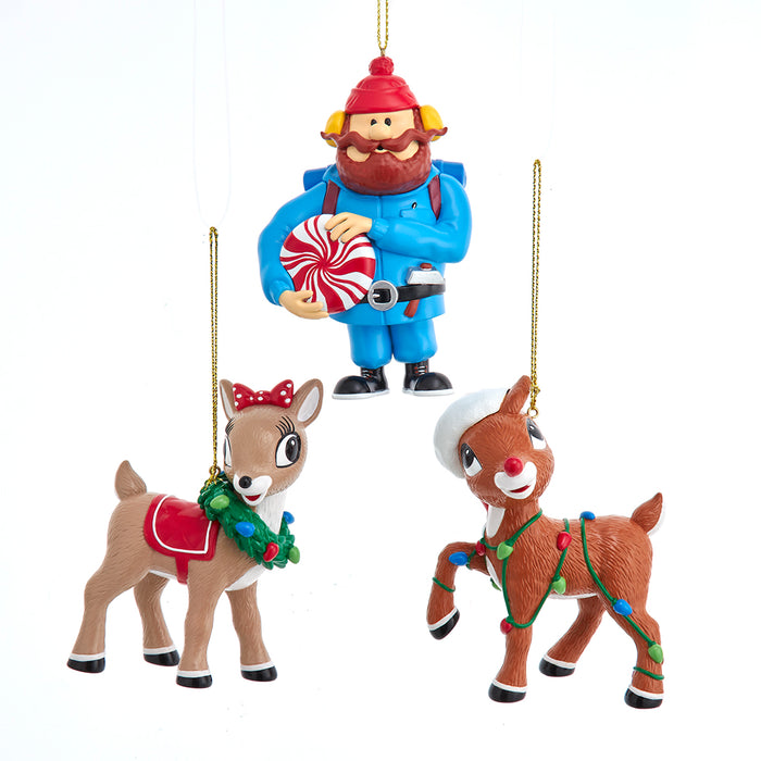 4" Rudolph the Red-Nosed Reindeer Ornaments – Set of 3 – product image 1