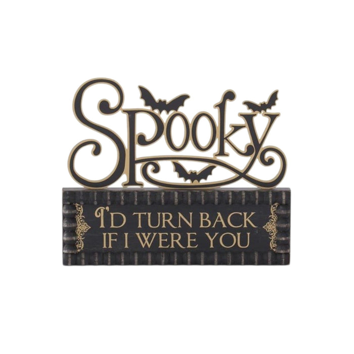 7.75 by 9.5-inch spooky Halloween brick cutout sign