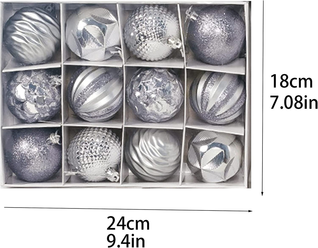 34-piece Christmas ball ornament set for holiday tree decorating