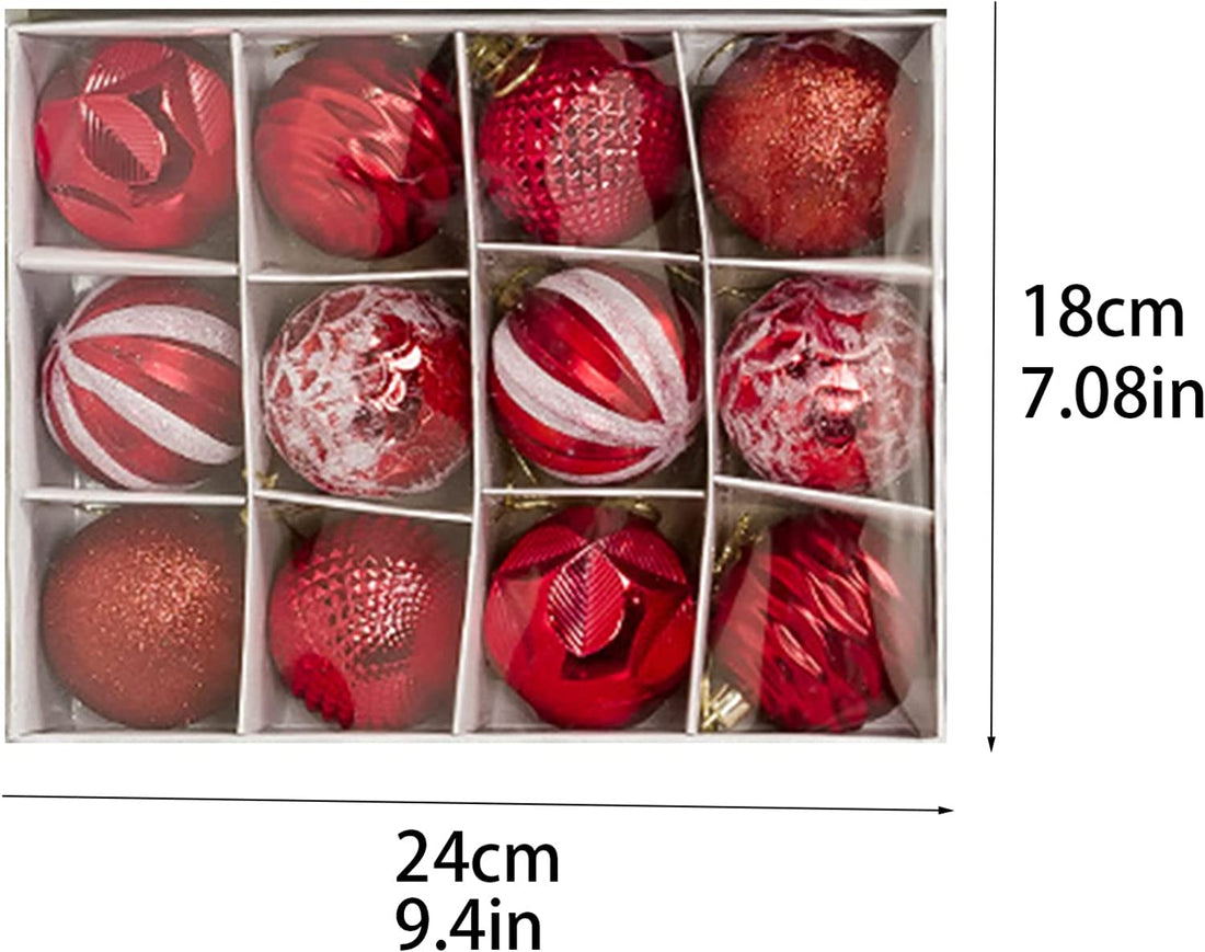 34-piece Christmas ball ornament set for holiday tree decorating