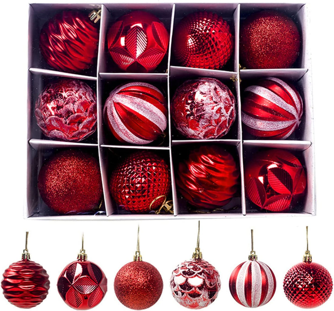 34-piece Christmas ball ornament set for holiday tree decorating