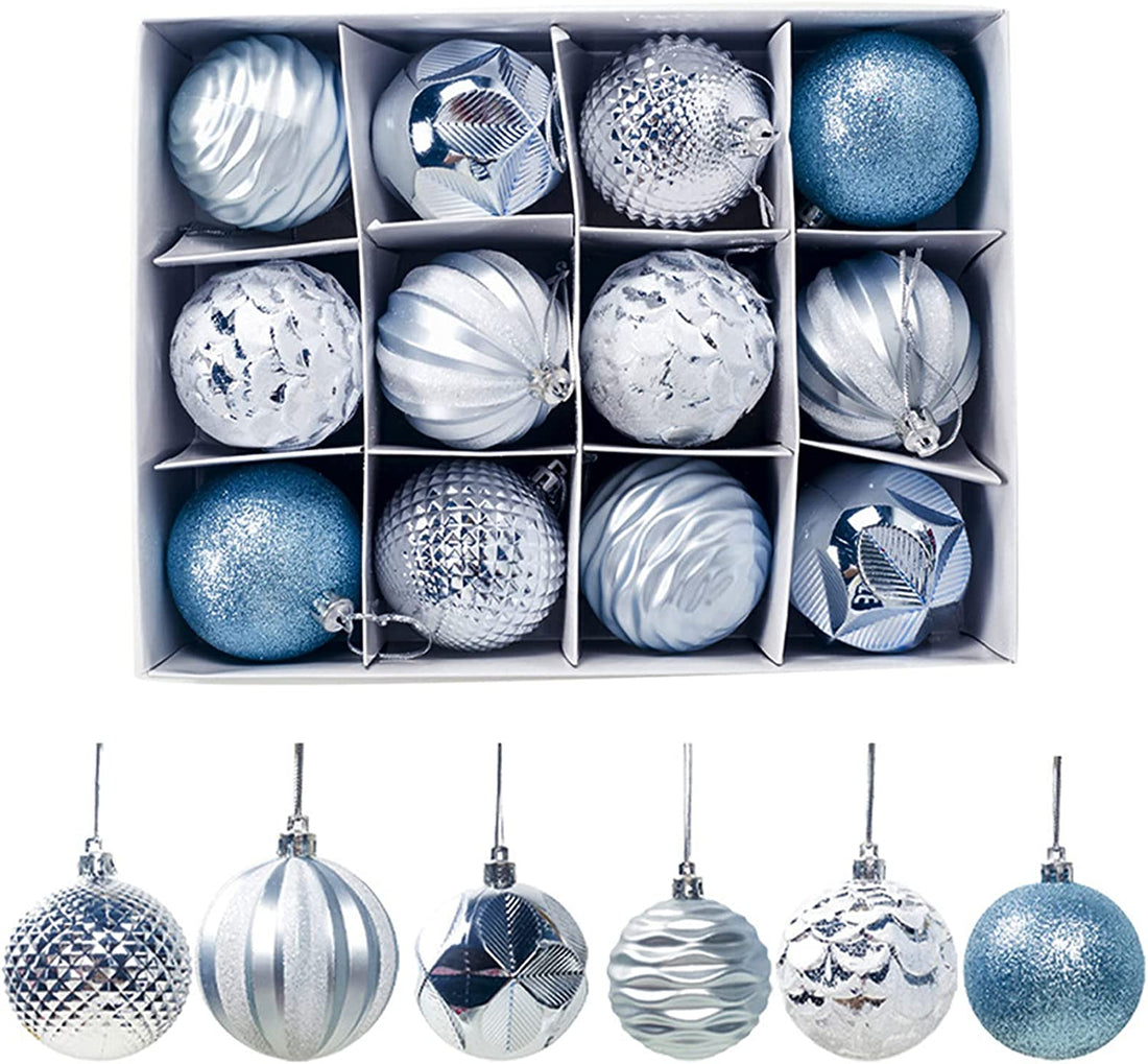 34-piece Christmas ball ornament set for holiday tree decorating