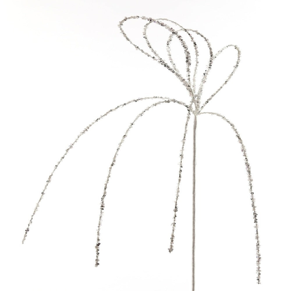 28" Glitter Sequin Loop Drop Spray – Glamorous Decorative Accent for Christmas Décor