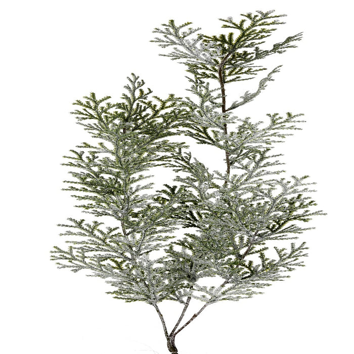 32-inch frosted hanging Cyprus Christmas greenery spray