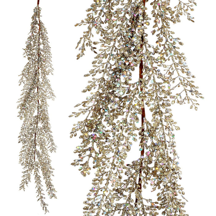 48" Glitter Sequin Artemisia Christmas Garland