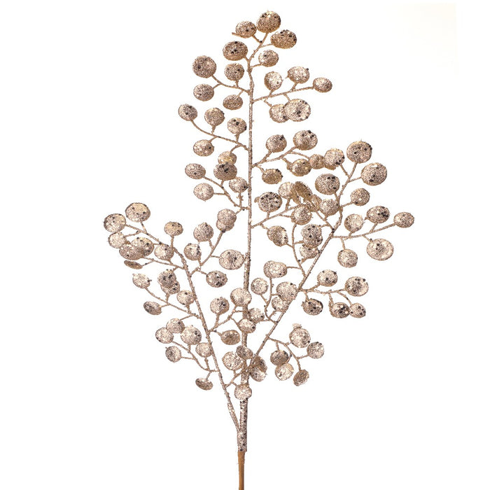 29-inch gold glitter mini disc Christmas spray