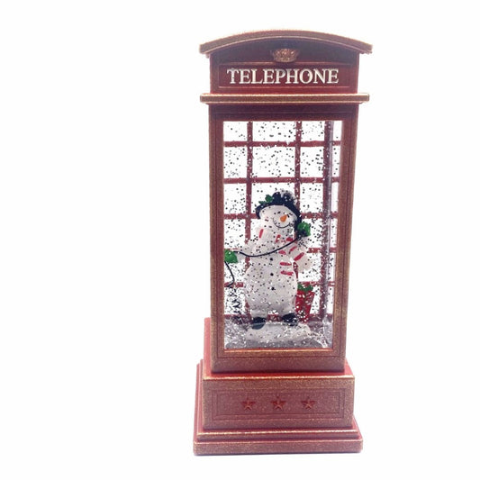 Water Snow Glitter Telephone  with Snowman