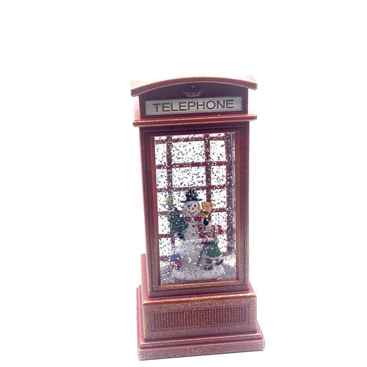 Water Snow Glitter Telephone  with Snowman