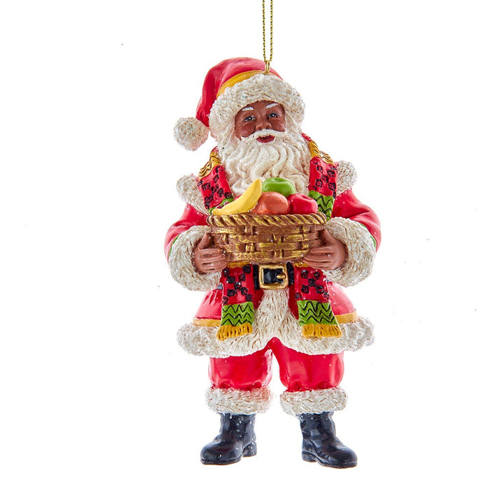 5-inch African American Kwanzaa Santa Christmas ornament