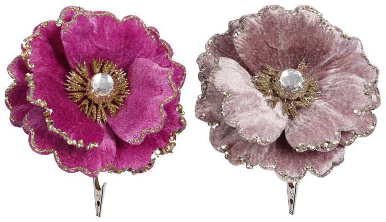 5" Jewel Magnolia Floral Picks – Set of 2
