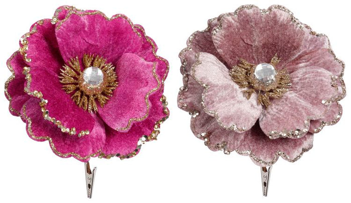5" Jewel Magnolia Floral Picks – Set of 2