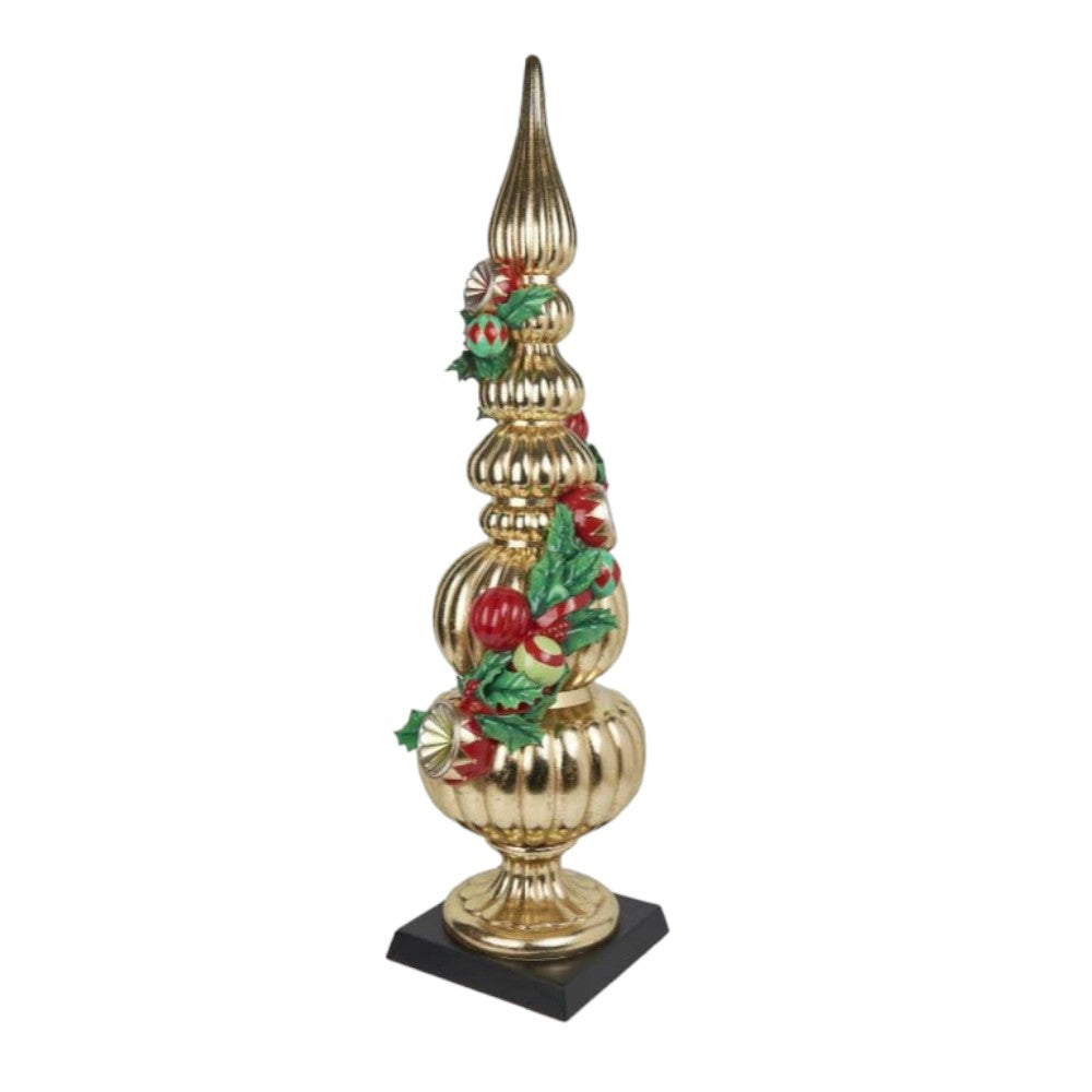 40" Christmas Finial Ornament – Elegant Indoor and Outdoor Holiday Decor