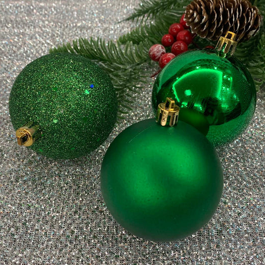 16-Count Mix Shatterproof 2.75" Ornaments – Matte, Gloss & Glitter Holiday Ball Set